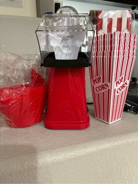 Retro Red Hot Air Popcorn Maker